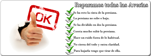 Servicio t&eacute;cnico Persianas Madrid